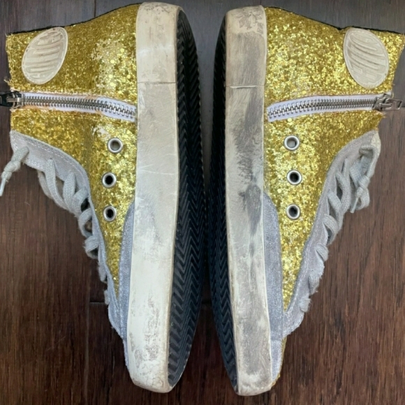 GOLDEN GOOSE RARE & GENTLY PRE-LOVED GLITTER HIGH TOPS | SIZE 36 🇺🇸 6 - Picture 15 of 16